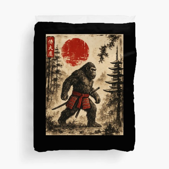 Samurai Bigfoot Japanese Vintage Graphic Ukiyo-e  Duvet Covers