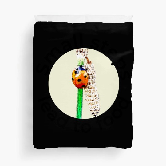 Small Steps Lead to Food – Ladybug Art Duvet Covers