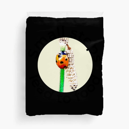 Small Steps Lead to Food – Ladybug Art Duvet Covers