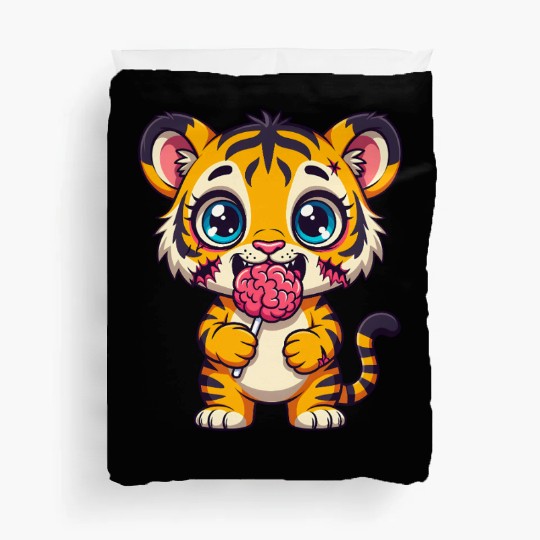 Cute Zombie Tiger Cub Duvet Covers