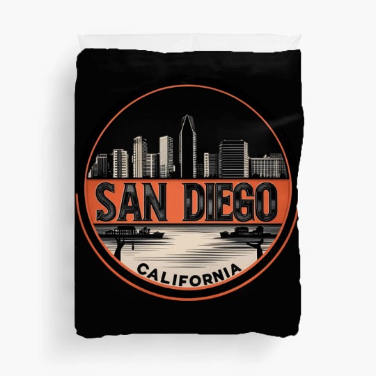 San Diego Skyline Coastal Design Duvet Covers