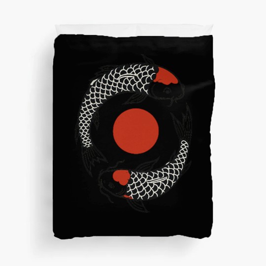 Koi Fish Yin Yang Symbol Duvet Covers