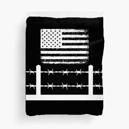 Barbed wire America Duvet Covers