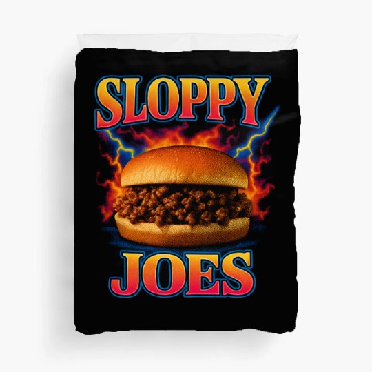 Sloppy Joes Favorite Food Funny Weird 90s Duvet Covers