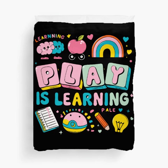 back to school-Colorful Learning Play Illustration Duvet Covers