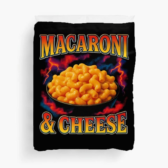 Macaroni And Cheese Favorite Food Weird 90s Duvet Covers