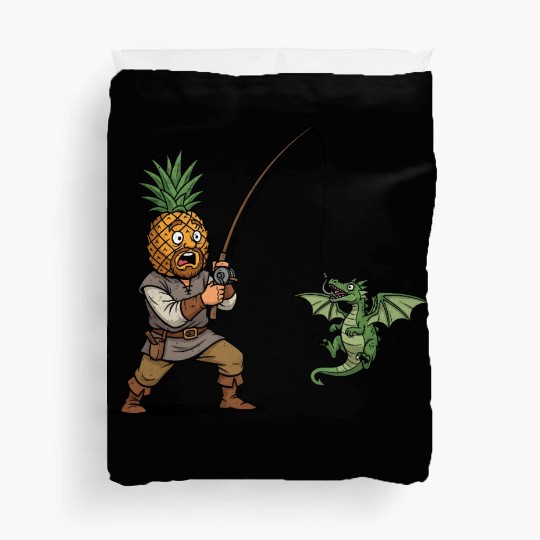 Tropical Fishing Adventure Illustration Duvet Covers