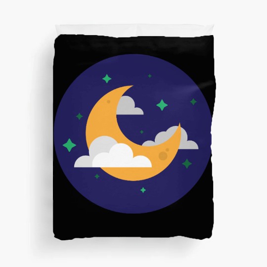 Dreamy Night Sky Crescent Design Duvet Covers