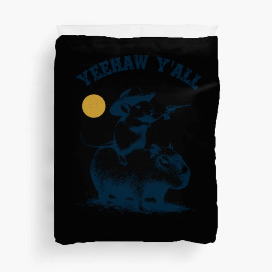 Yeehaw_Yall Capybara & Mouse Duvet Covers