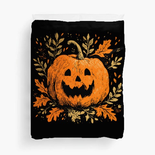 Fall Jack-o'-lantern Spooky Pumpkin Halloween  Duvet Covers