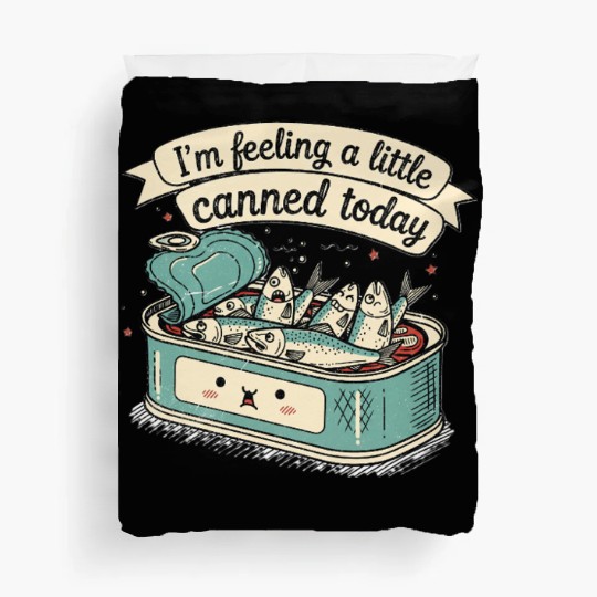 Whimsical Canned Fish Humor Design Duvet Covers