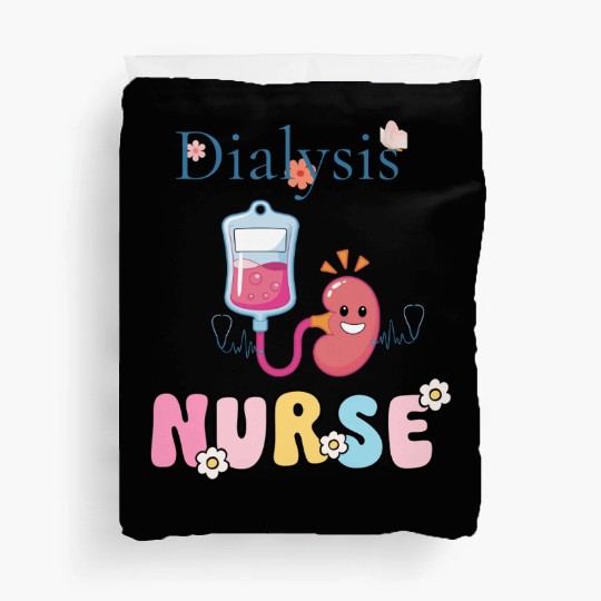 Dialysis Nurse Illustration Duvet Covers