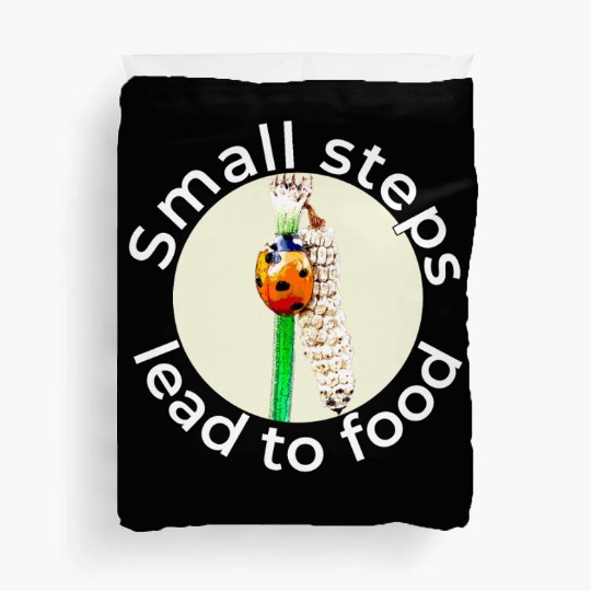 Small Steps – Ladybug White Text Duvet Covers