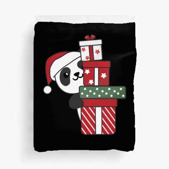 Panda Christmas Gift Winter Animals Pandas Duvet Covers