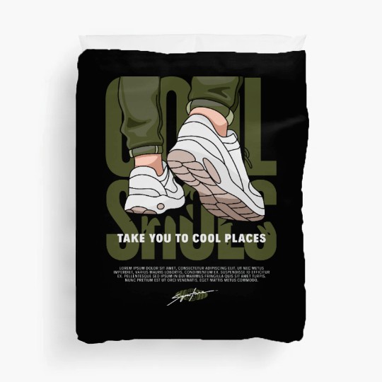 Casual White Sneakers with Padded Soles Duvet Covers