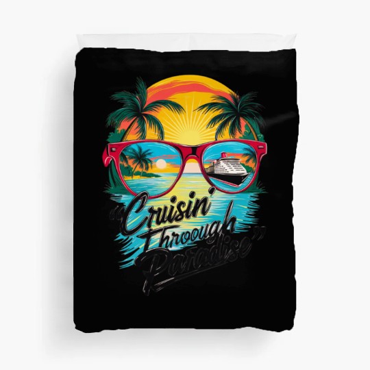 Cruisin’ Through Paradise: Tropical Escape Vibe Duvet Covers