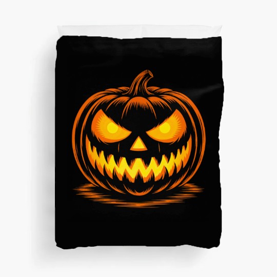 Scary Spooky Jack O Lantern Face Pumpkin Halloween Duvet Covers