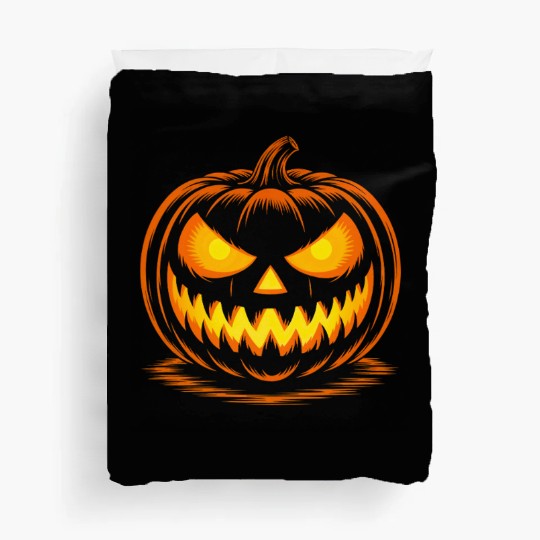 Scary Spooky Jack O Lantern Face Pumpkin Halloween Duvet Covers