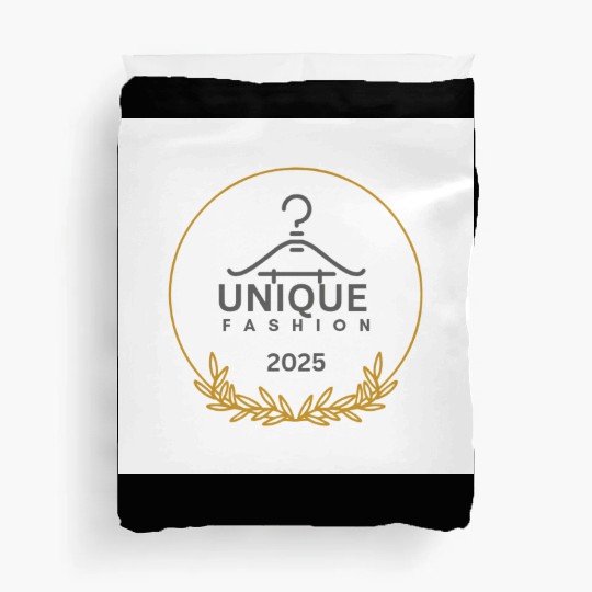 Black And Gold Minimalist Fashion Logo Duvet Covers