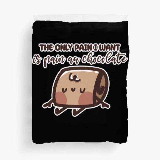 Chocolate Pain Character Illustration Duvet Covers