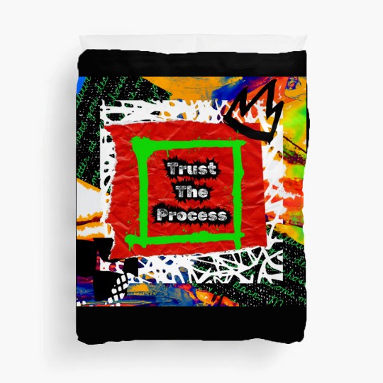 Trust The Process Graffiti Style | Green Version Duvet Covers