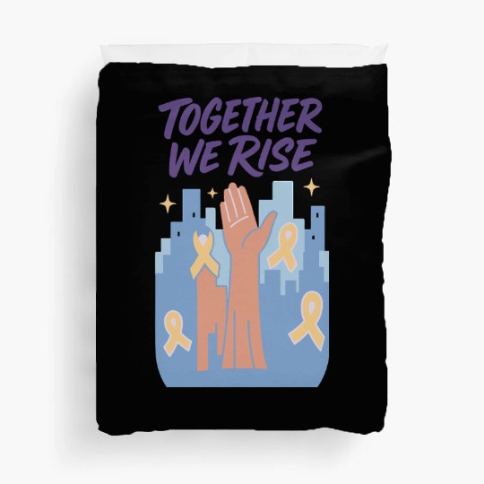Together We Rise │ Childhood Cancer Awareness	 Duvet Covers