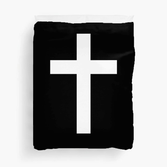 Christian God Jesus Cross White Duvet Covers