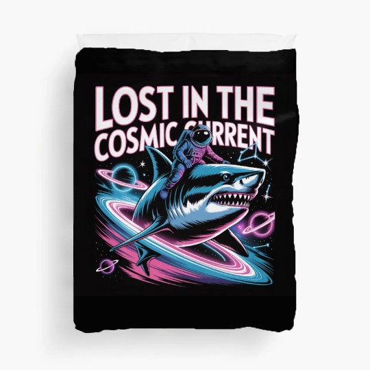 Cosmic Shark Adventure Duvet Covers