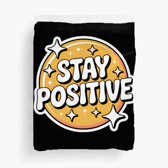 Positive Vibes Motivational Sticker Duvet Covers