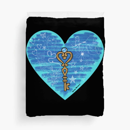 Girlhood in light blue Duvet Covers