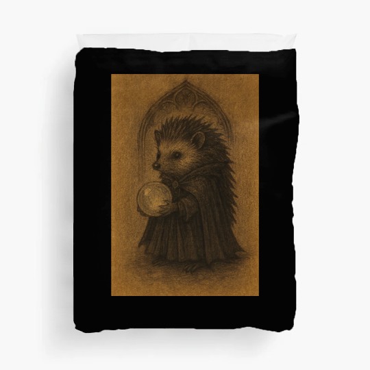 Hedgehog Wizard with Crystal Ball Duvet Covers