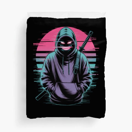 Glitch Ninja Katana Streetwear Futuristic Duvet Covers