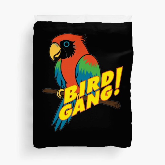 Bird Gang Parrot Cartoon Sticker | Tropical Funny  Duvet Covers