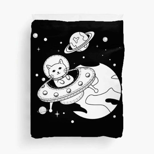 Space Cat Adventure Design Duvet Covers