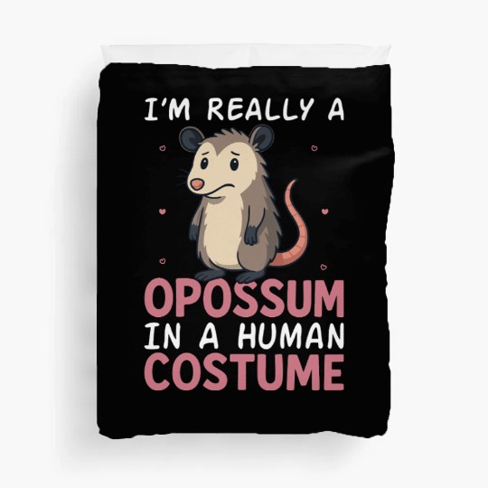 Humorous Opossum Costume Gift Duvet Covers