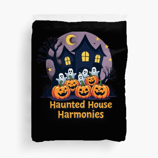 Haunted House Harmonies Halloween Design Duvet Covers