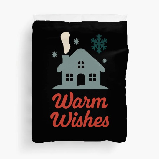 Warm Wishes │ Cozy Winter Holiday House Design	 Duvet Covers