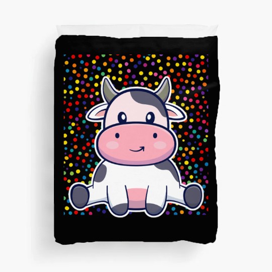 Cute Cartoon Cow with Polka Dots Duvet Covers