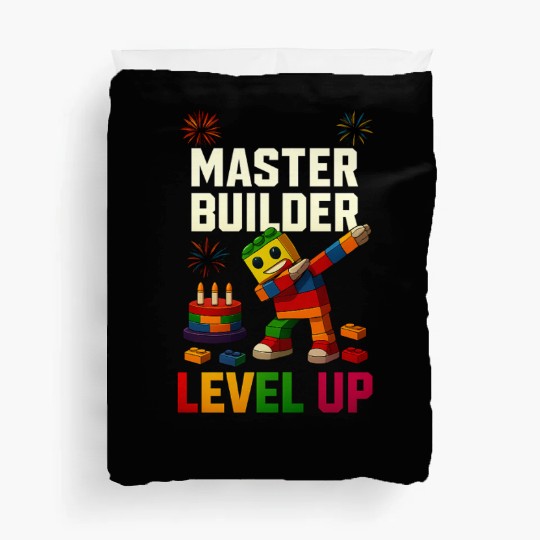 Master Builder Level Up Birthday Kids Party Duvet Covers