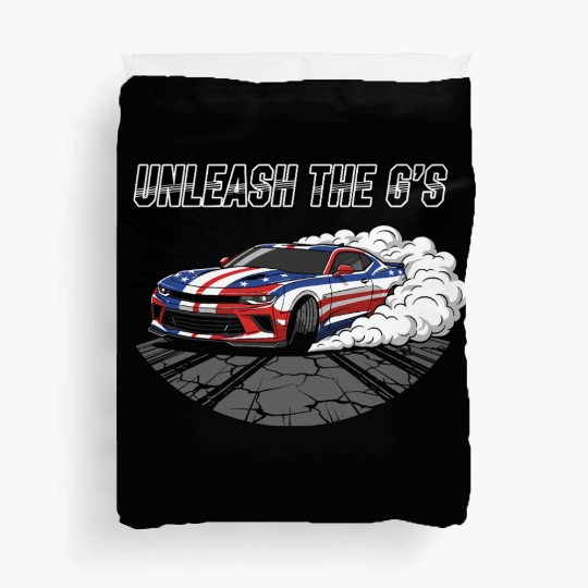 Patriotic American Muscle Car Duvet Covers