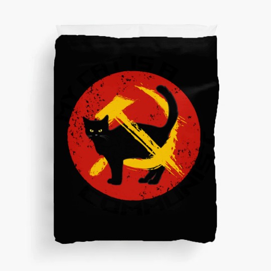 My Cat Is A Communist For Cat Lovers Duvet Covers
