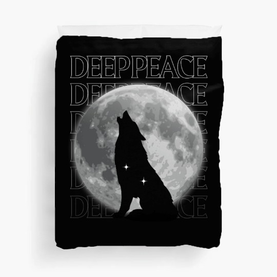 Wolf Howling at Full Moon Design Duvet Covers