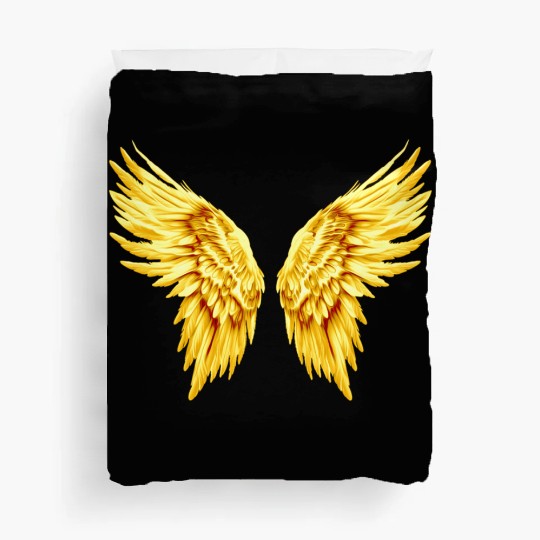 Golden Angel Wings  Duvet Covers