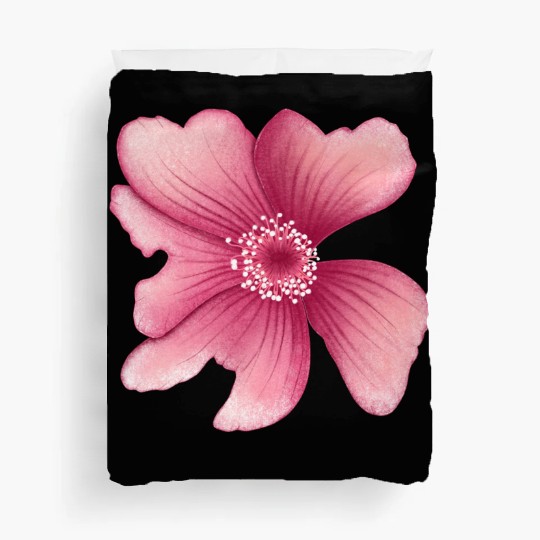 Elegant Pink Hibiscus Floral Design Duvet Covers