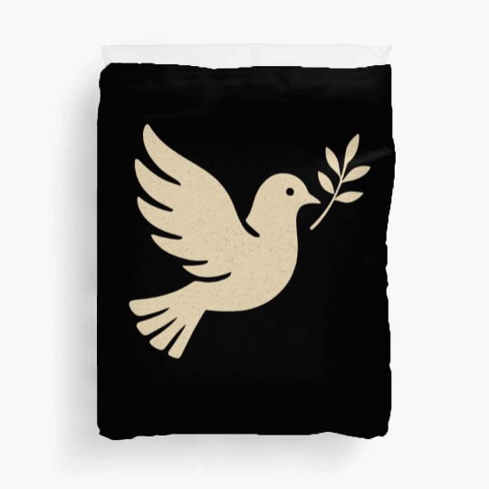 Elegant Dove with Olive Branch Design Duvet Covers