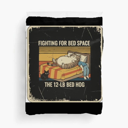 Fighting for Bed Space Cat Design Duvet Covers