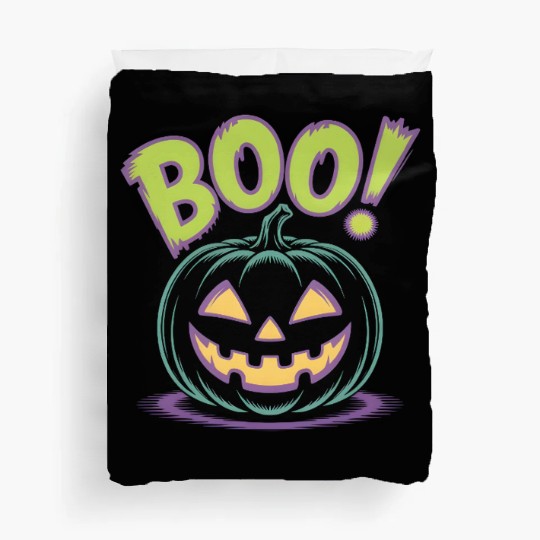Spooky Halloween Jack-o'-Lantern Design Duvet Covers