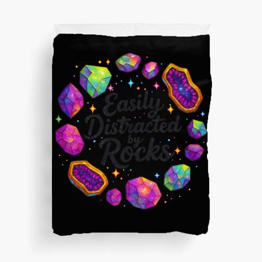 Vibrant Cosmic Ruby Crystal Art Duvet Covers