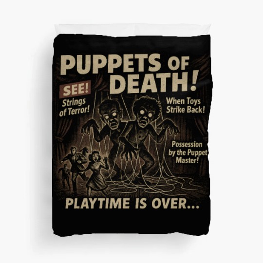 Puppets Of Death Movie Poster Vintage Halloween Duvet Covers
