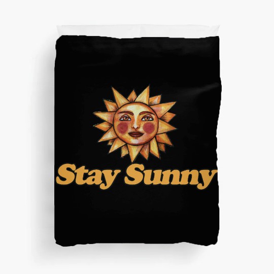 Sun and Smiley Face Motivational Design Duvet Covers